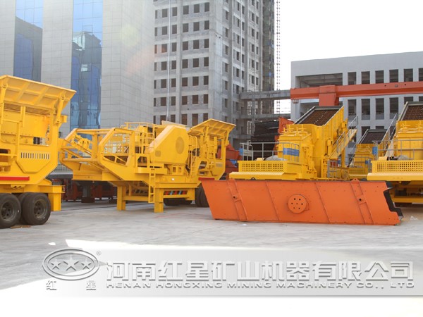 紅星機(jī)器鵝卵石移動(dòng)式破碎機(jī)廠家