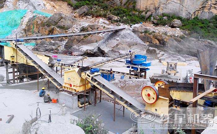 鵝卵石生產(chǎn)線現(xiàn)場