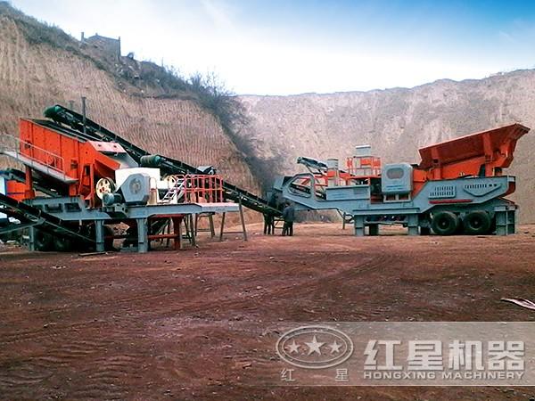 鵝卵石移動(dòng)式破碎機(jī)