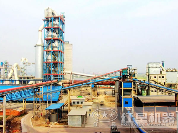 活性石灰生產(chǎn)線作業(yè)現(xiàn)場(chǎng)