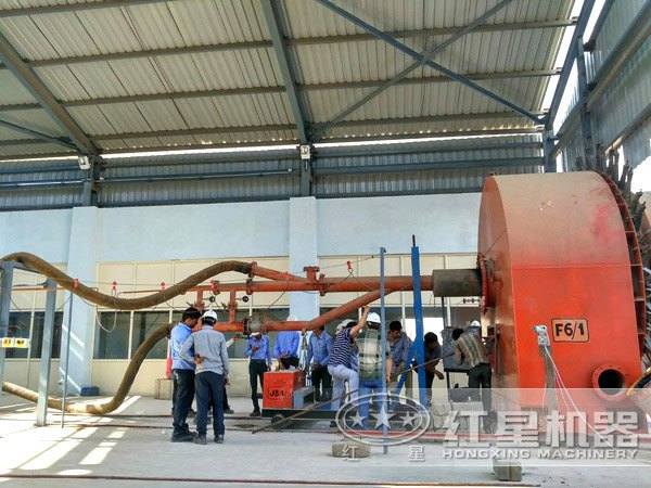 回轉(zhuǎn)窯作業(yè)現(xiàn)場