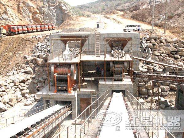 石子碎石生產線現(xiàn)場