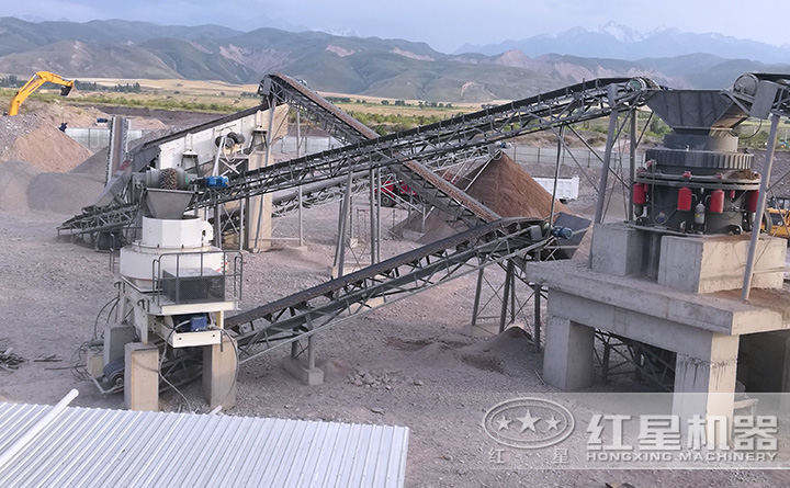 小型石料生產(chǎn)線現(xiàn)場