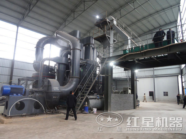 方解石磨粉生產(chǎn)線現(xiàn)場(chǎng)