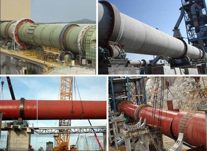 不同型號回轉(zhuǎn)窯作業(yè)現(xiàn)場