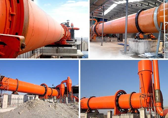 單筒冷卻機作業(yè)現(xiàn)場