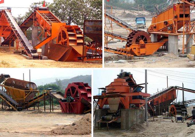 不同場地洗砂機現(xiàn)場