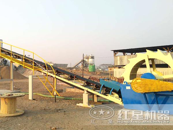 洗砂機(jī)作業(yè)現(xiàn)場