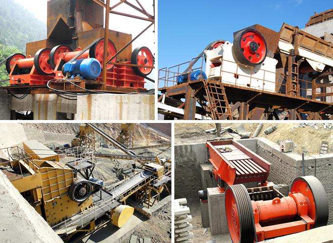 顎式破碎機(jī)作業(yè)現(xiàn)場(chǎng)拼圖