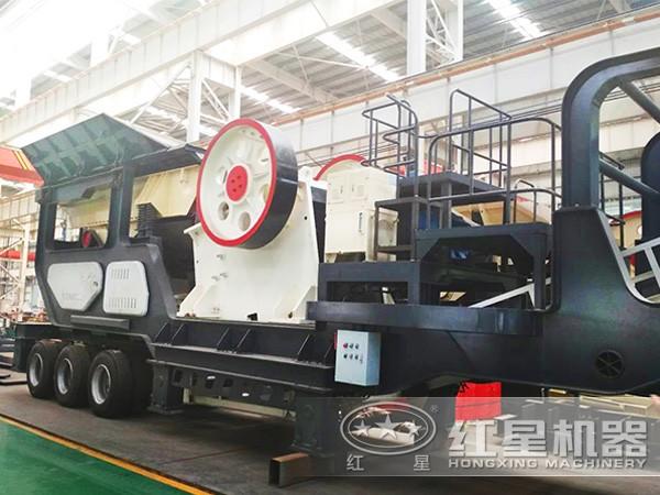 車載式打石機和顎式破碎機組合圖