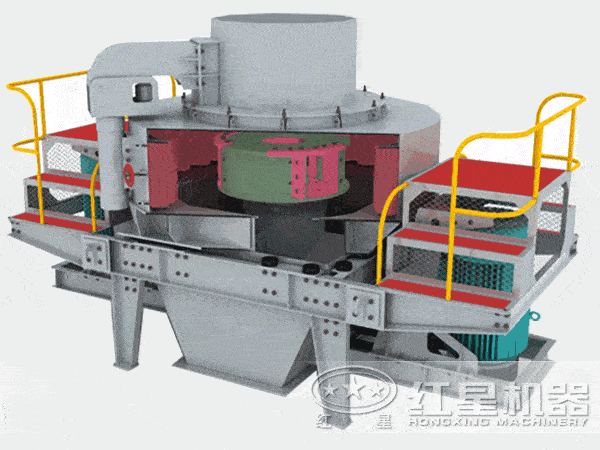 沖擊式制砂機(jī)制砂原理圖
