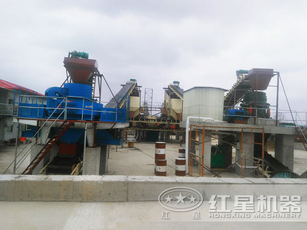 50t/h河卵石制砂機(jī)工作現(xiàn)場(chǎng)圖