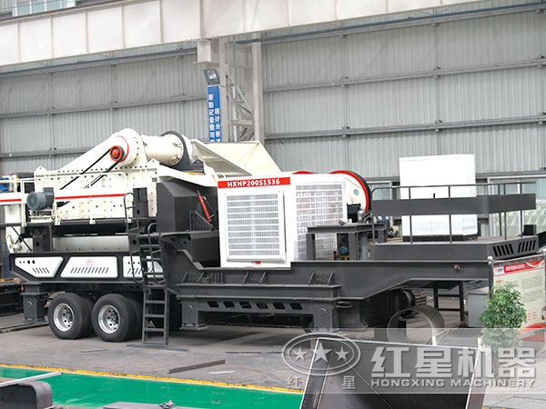 鵝卵石移動破碎機