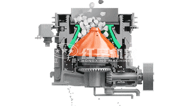 PYD2200圓錐破碎機破碎原理