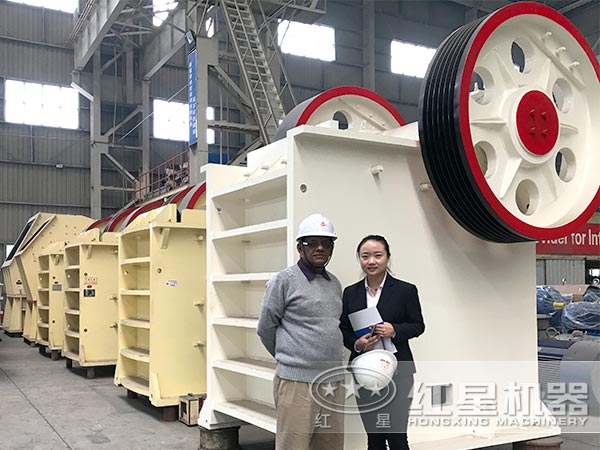 紅星銷售人員帶客戶參觀設(shè)備圖