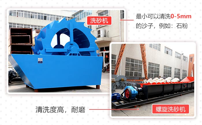 輪斗式洗砂機和螺旋洗砂機