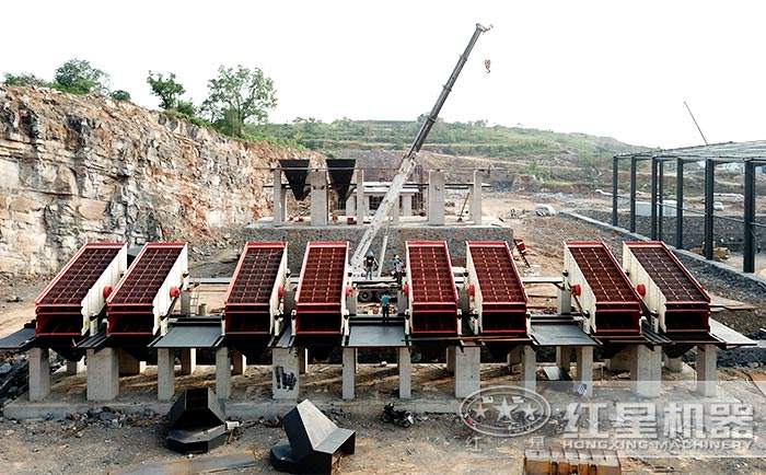 紅星破碎生產(chǎn)線安裝現(xiàn)場