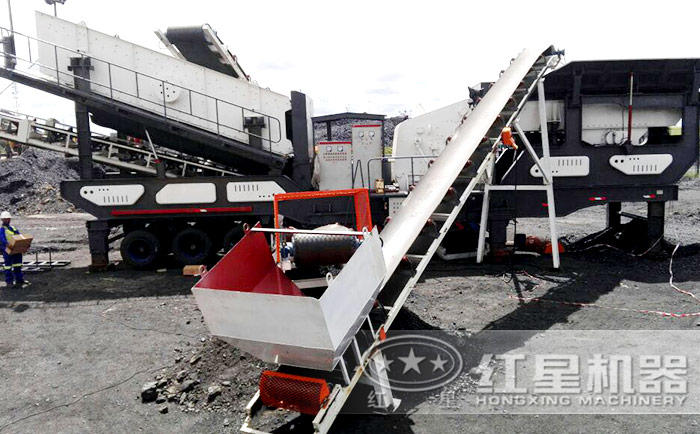 移動式建筑垃圾破碎制砂一體機現(xiàn)場