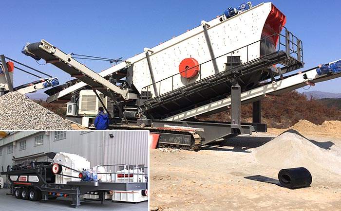 車載移動碎石機+細碎機