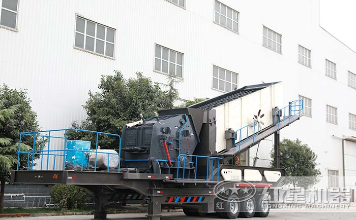 移動(dòng)式建筑垃圾破碎機(jī)+反擊式破碎機(jī)