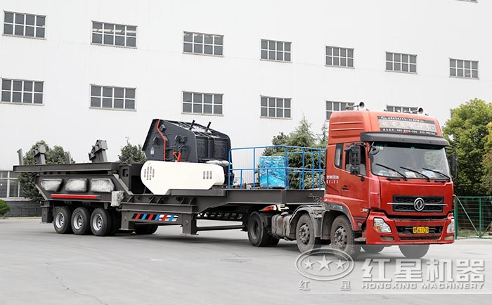 移動(dòng)靈活的車載移動(dòng)建筑垃圾粉碎機(jī)