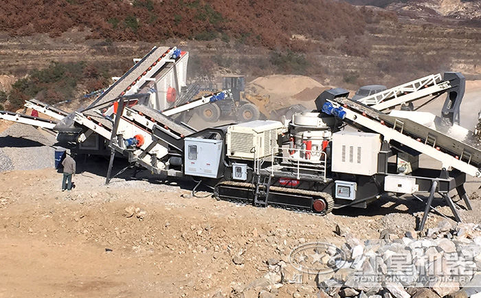 移動式石子破碎機(jī)現(xiàn)場