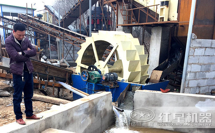 洗砂機(jī)清洗山沙現(xiàn)場(chǎng)