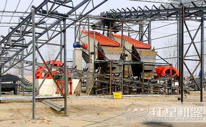 紅星大型環(huán)保洗沙機工作現(xiàn)場