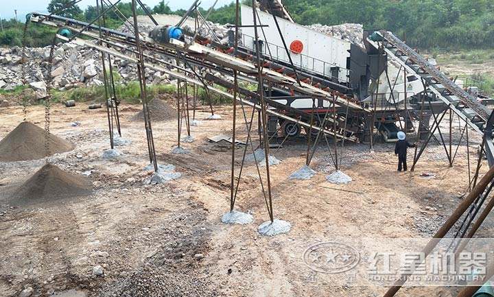 建筑垃圾破碎現(xiàn)場(chǎng)