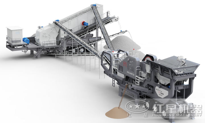 移動(dòng)碎石生產(chǎn)線流程