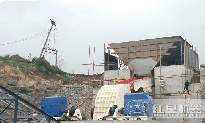 錘式破碎現(xiàn)場(chǎng)