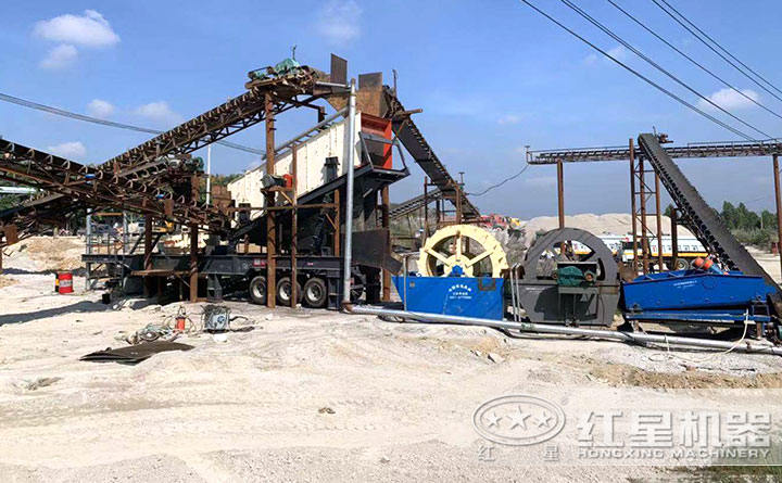 時(shí)產(chǎn)200噸洗沙場(chǎng)實(shí)景