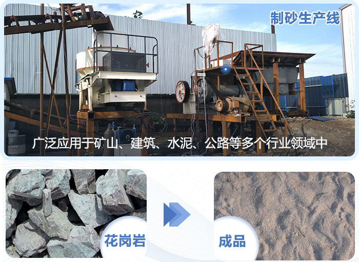 花崗巖制砂生產(chǎn)線及制砂成品
