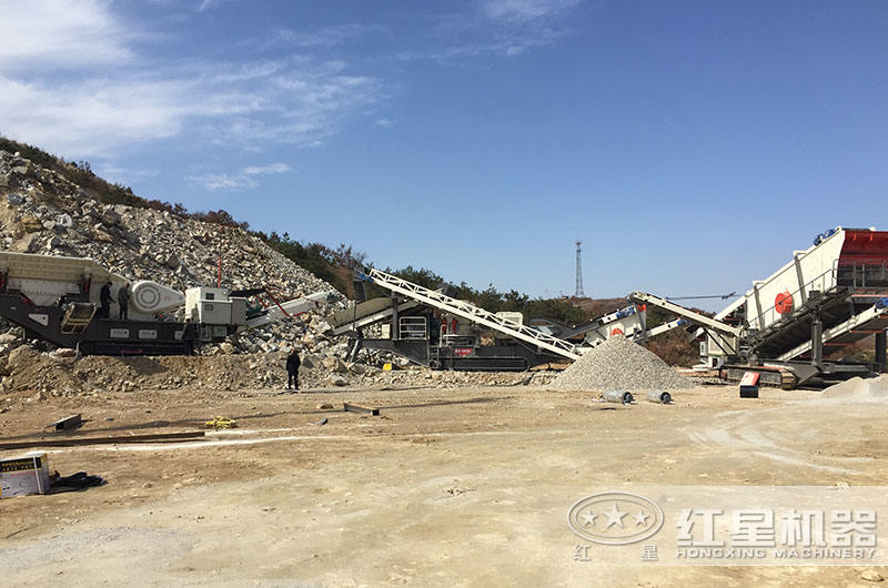 建筑垃圾破碎現(xiàn)場