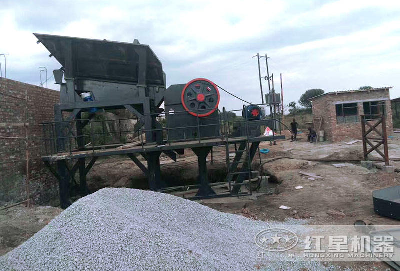 山西客戶破碎石子機(jī)現(xiàn)場
