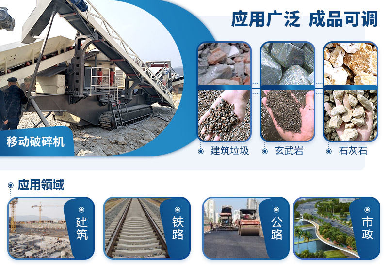 移動制砂篩分機應用廣泛