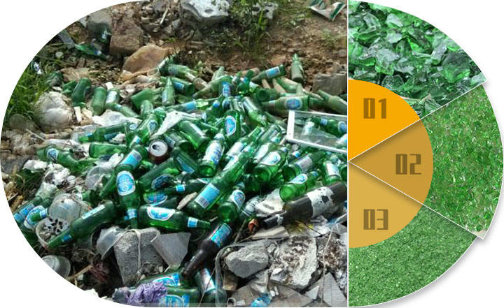 廢玻璃瓶隨處可見