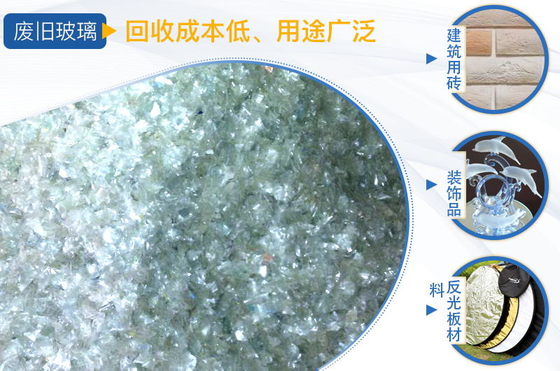廢舊玻璃粉碎用途廣泛