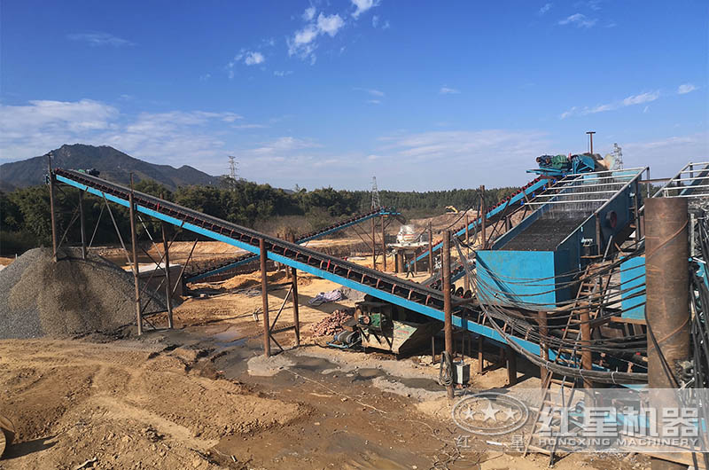 固定式破碎生產(chǎn)線現(xiàn)場