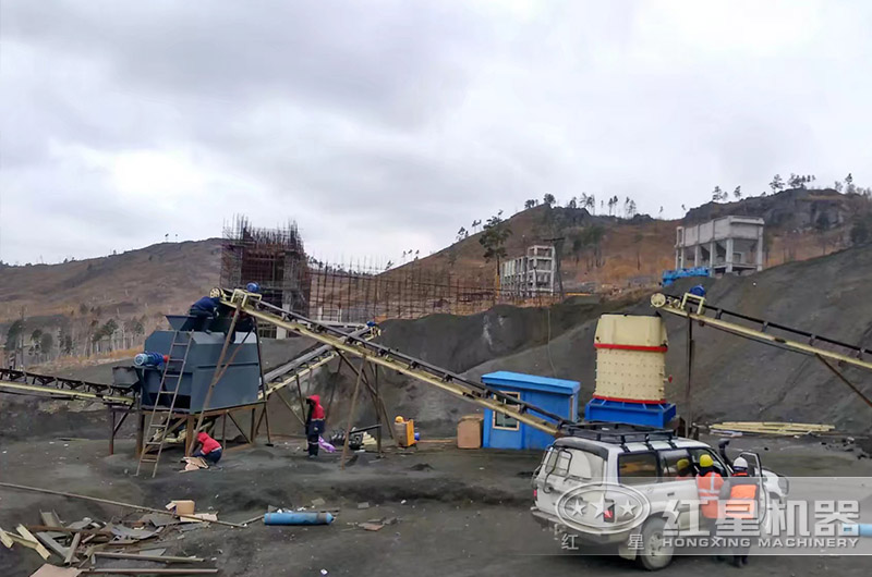 立軸制砂機作業(yè)現(xiàn)場