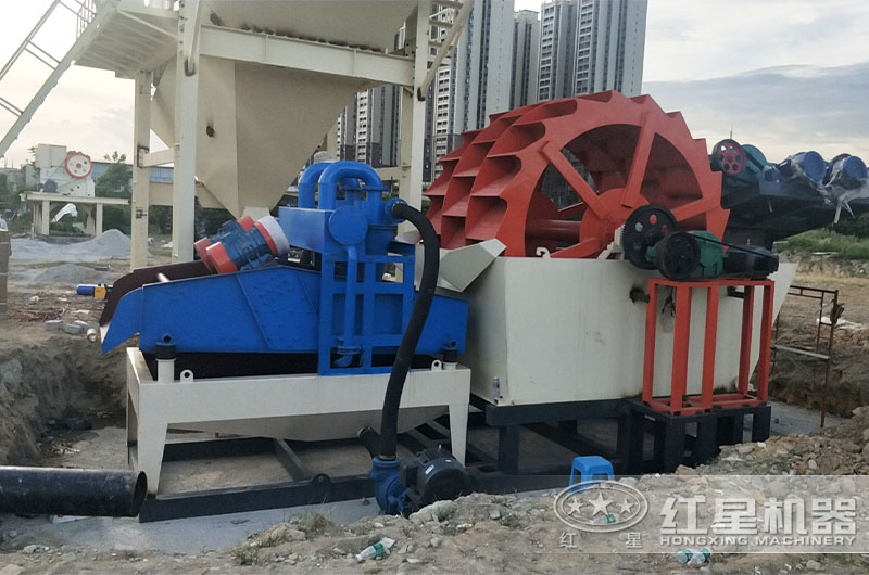 石粉洗砂作業(yè)現(xiàn)場